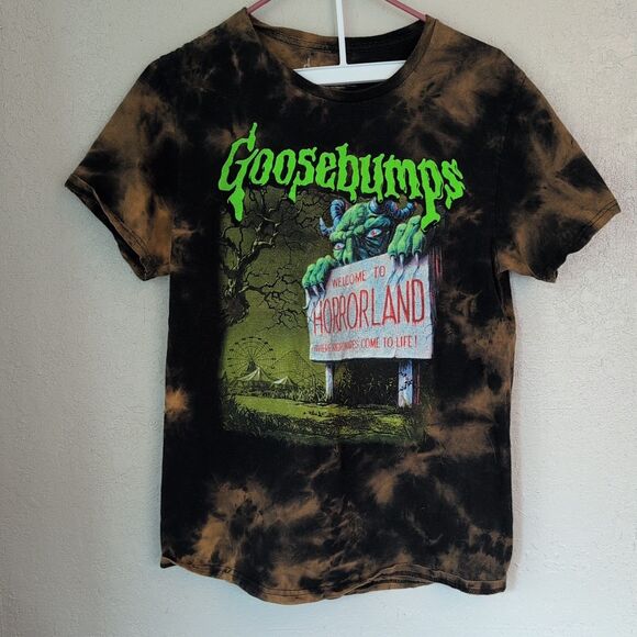 Goosebumps Welcome to Horrorland Men's Medium Tie Dye Short Sleeve T-Shirt. - Picture 1 of 5